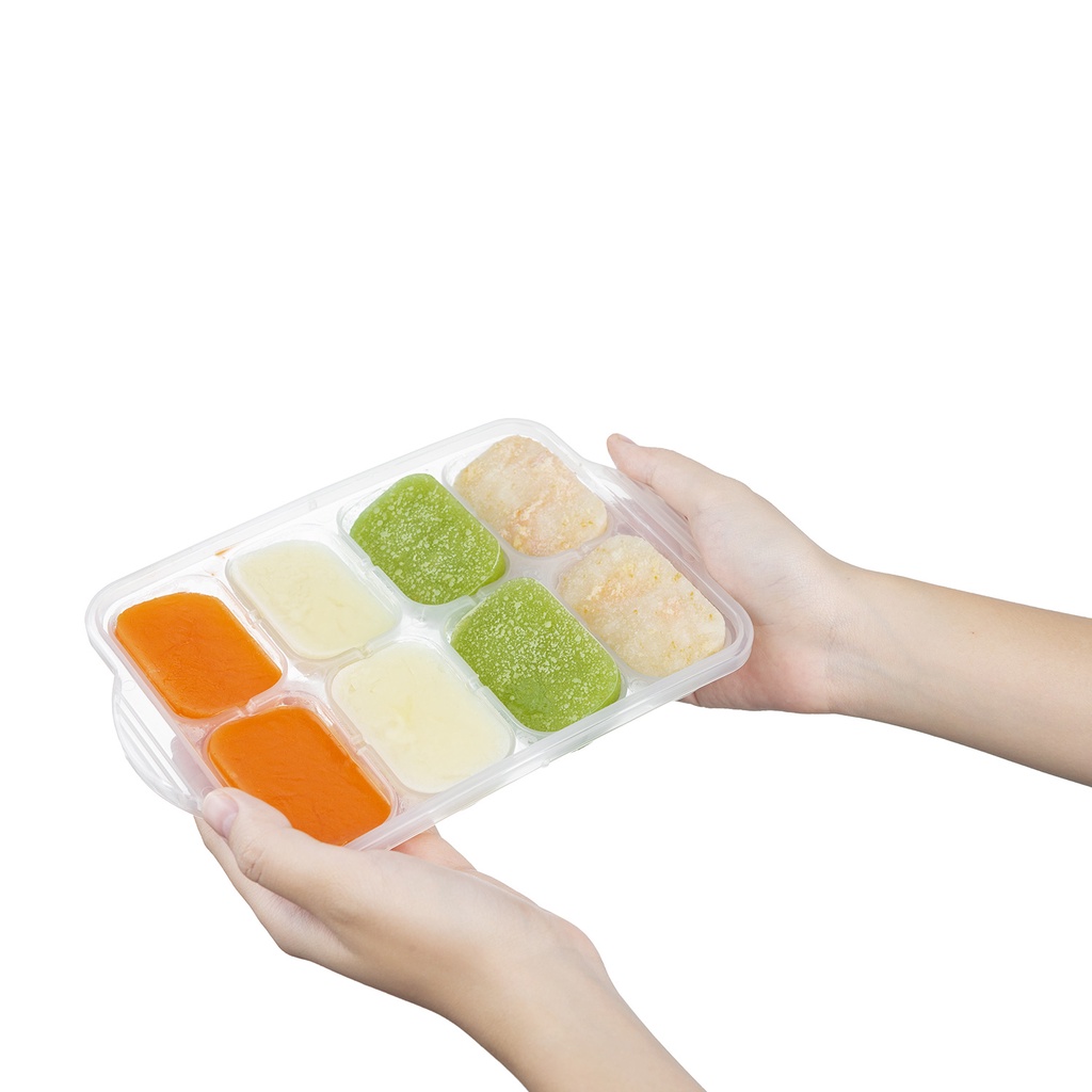 Khay Trữ Đông Đồ Ăn Dặm Cho Bé Amori INOCHI Có Nắp Bảo Quản Tủ Lạnh - Khay Làm Đá, Hộp Đựng Thực Phẩm Chia Ô