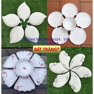 BỘ BÁT ĐĨA SỨ BÁT TRÀNG CHÉN DĨA ĂN CAO CẤP BÁT ĐĨA TRẮNG ĐẸP