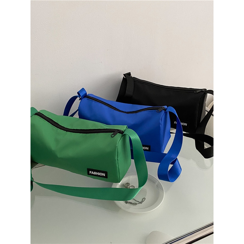 Túi Đeo Vai Hình Trụ Vải Oxford Sức Chứa Lớn Thời Trang Xuân Hè 2022