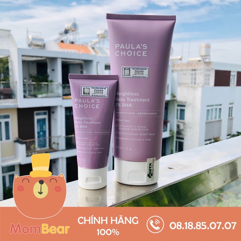 [Hàng Nhập] Kem dưỡng thể 2% BHA Paula's Choice Resist Weightless Body Treatment 2% BHA 210ml