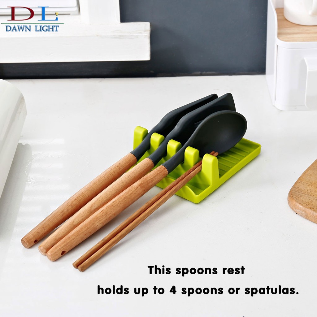 Giá Đỡ Dụng Cụ Nấu Ăn Cách Nhiệt Bằng Silicone Tiện Lợi Dành Cho Nhà Bếp