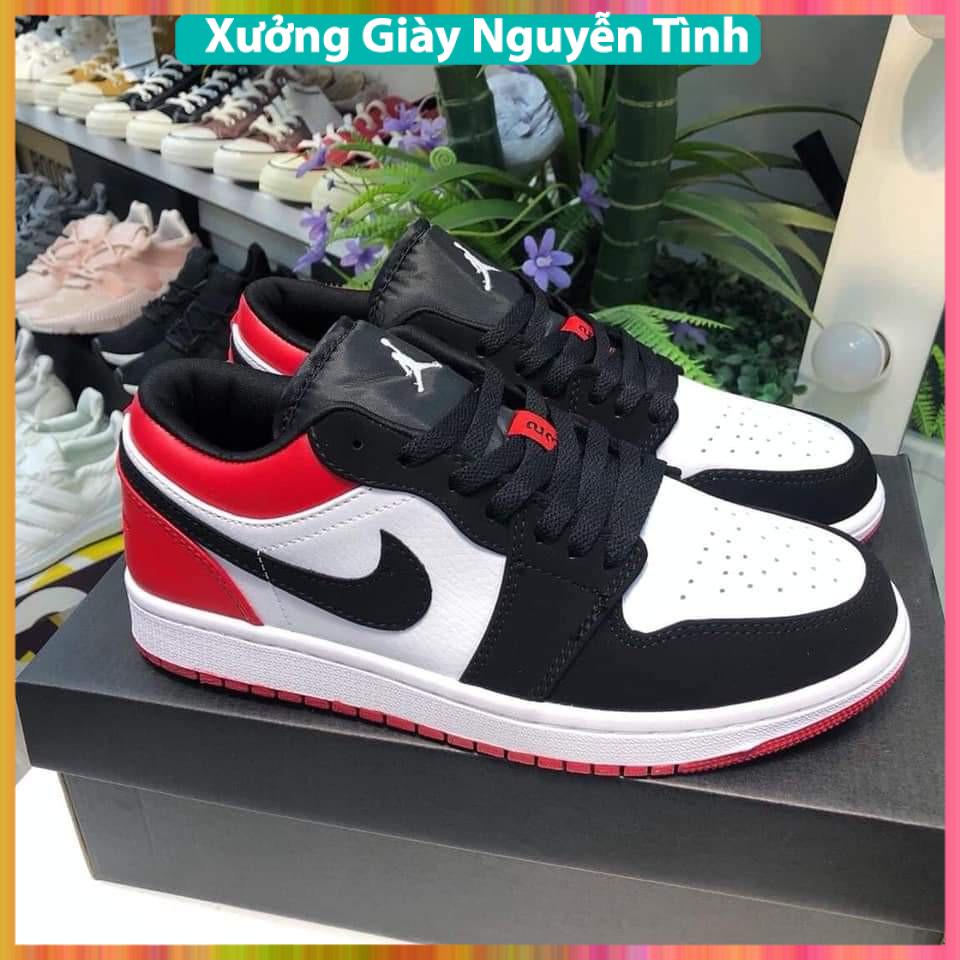 Giày thể thao JD 1 thấp cổ đen trắng xám xanh ngọc, Giày sneaker air Jodan 1 low panda Jordan paris cổ thấp nam nữ
