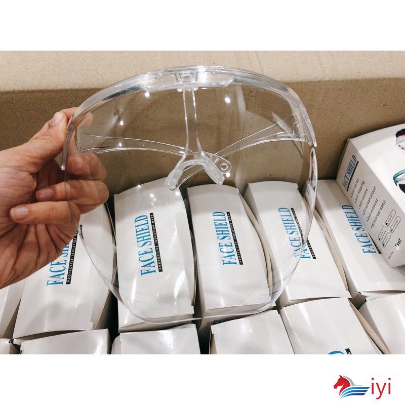 FACE SHIELD Kính Chống Giọt Bắn Phòng Dịch Bảo Hộ Asia ,hàng cao cấp phủ Nano chống sương mờ- nhận inlogo cty lên kính