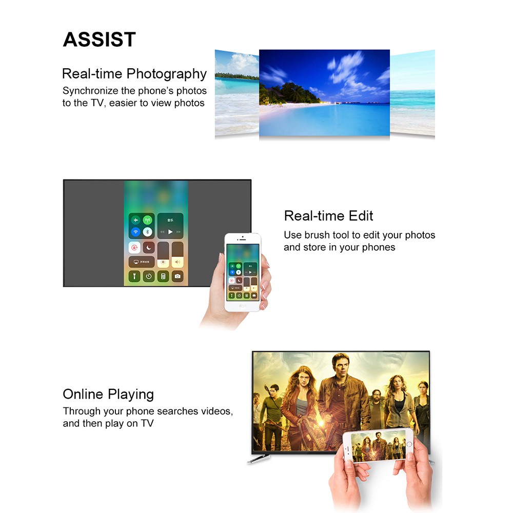 Portable M4 Plus Multiple TV splitter projection receiver Adapter For Android HDMI-compatible WiFi Dongle