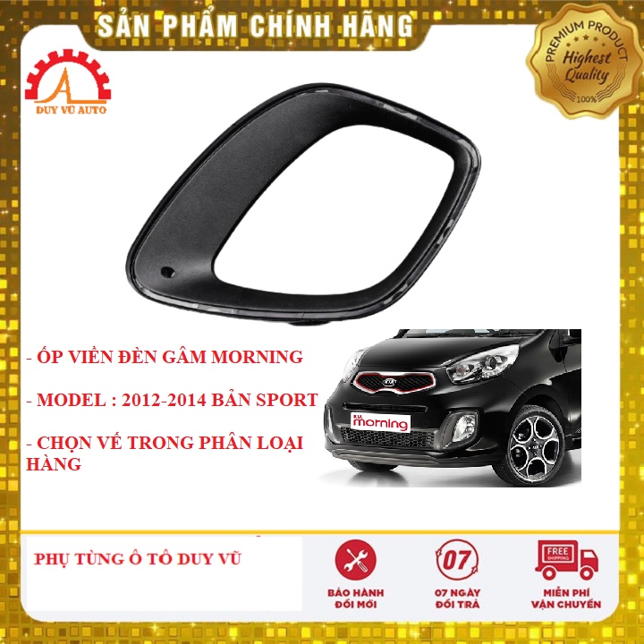 ốp đèn gầm kia morning 2012-2014 bản sport