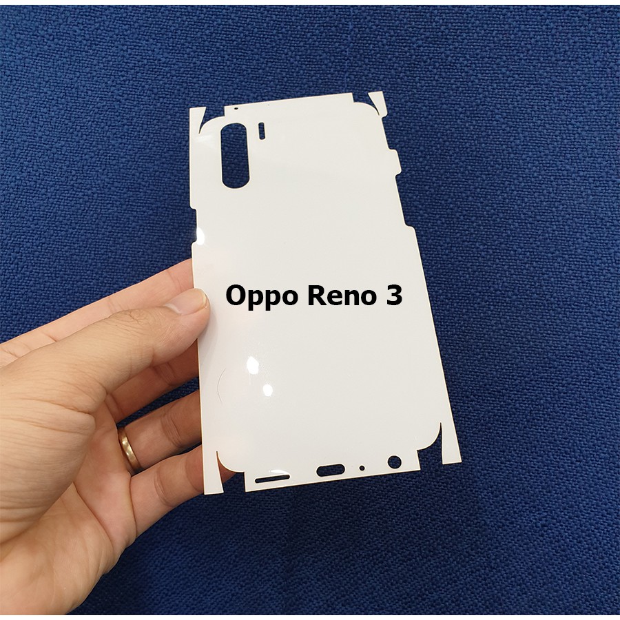 Miếng film dán PPF loại xịn phủ full 99% lưng viền Oppo Reno 3