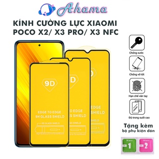 Kính Cường Lực Xiaomi Poco X2 Poco X3 Poco X3 NFC Full Màn Hình Và Trong Suốt Độ Cứng độ bền cao tặng kèm khăn lau màn