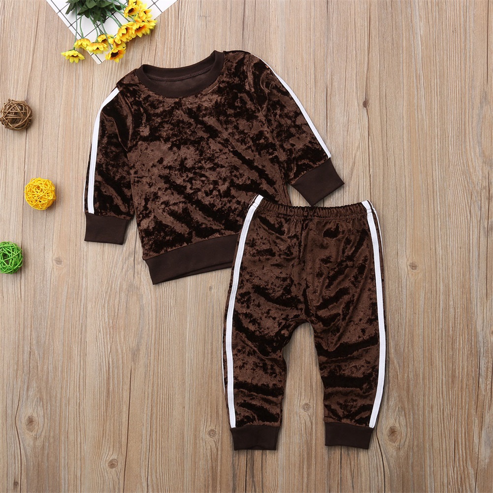 Set Áo Hoodie + Quần Dài Giữ Ấm Cho Bé Gái