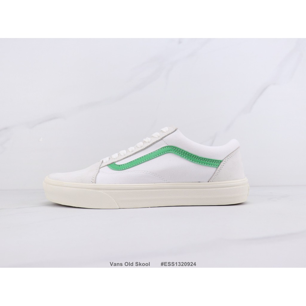 Vans Old Skool Vans low-top casual shoes white green classic color canvas 35-44 #ESS1320924