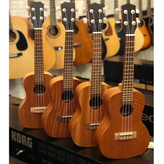 Đàn Ukulele Concert, Soprano Gỗ Thịt Nguyên Miếng, Ukulele Full Mahogany tặng kèm phụ kiện