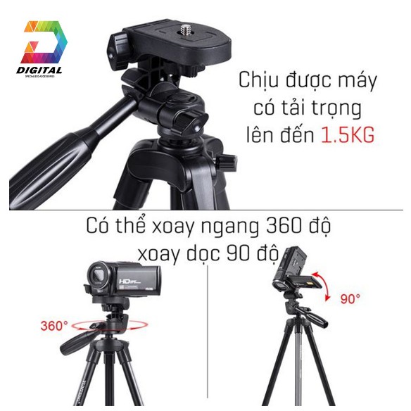 Gậy Tripod 3 Chân Yunteng 5208 Chính Hãng