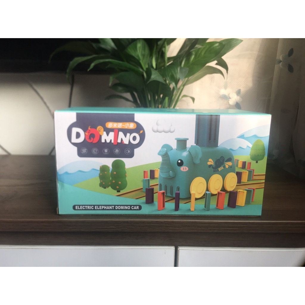 Xe xếp domino tự động, Đồ chơi thả domino đáng yêu có nhạc, Chất liệu PU cao cấp, An toàn cho bé