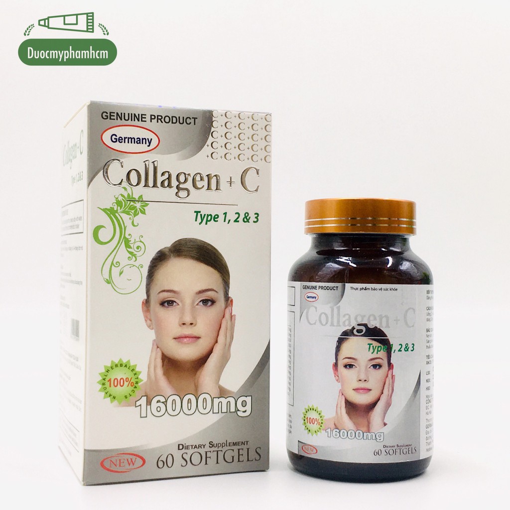 Collagen C 16000mg đẹp da, sáng da, mờ thâm, chống lão hóa Hộp 60 viên