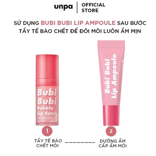 Tẩy Da Chết Môi & Son Dưỡng Môi Unpa Bubi Bubi (Bubble Lip Scrup 10ml + Lip Ampule 10g)