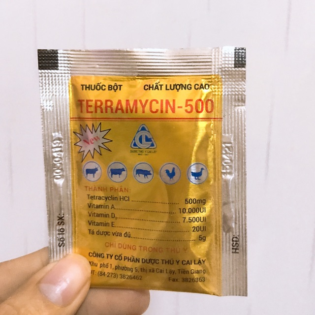 TERAMYCIN 500 - Bột đặc trị và phòng ngừa hô hấp, tiêu chảy trên Chó Mèo