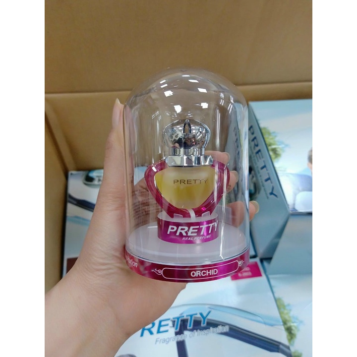 Nước hoa ô tô, kẹp cửa gió điều hòa ô tô Pretty - hương thơm nhẹ nhàng, chống say xe, đủ 4 mùi