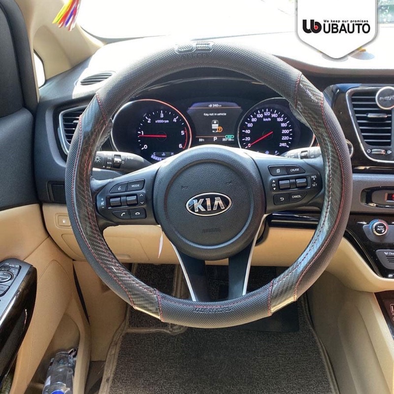 Bọc vô lăng ô tô kháng khuẩn 99% UBAUTO Antibac cao cấp