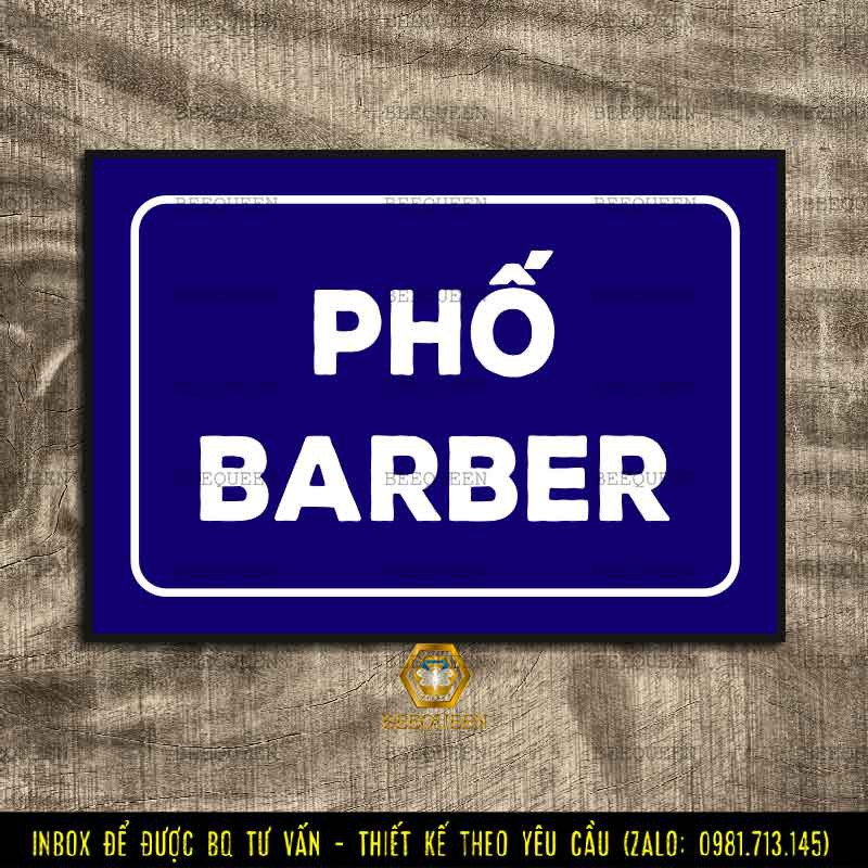 B1- Biển Phố Barber - Biển Trang Trí Đẹp Tạo Điểm Nhấn Cho Cửa Hàng