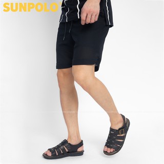 Xăng Đan Nam Da Bò SUNPOLO Đen SDA006