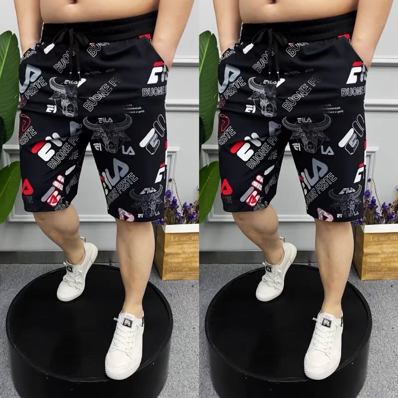 Quần Short Nam Hoạ Tiết Trẻ Trung#Short Thun Co Giãn 4 Chiều