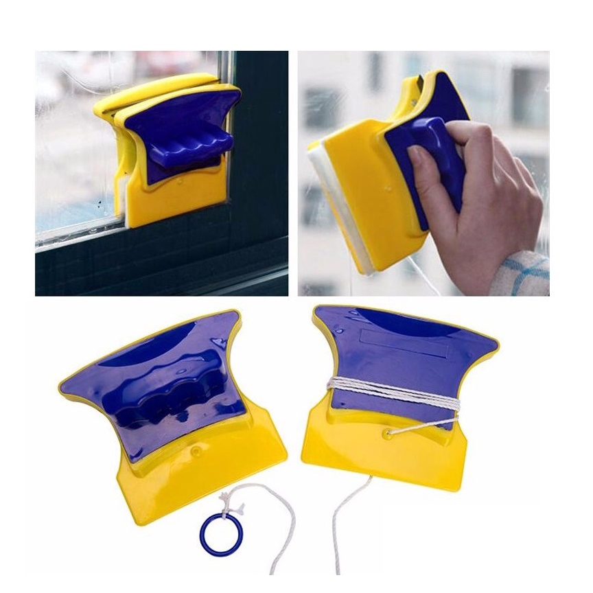 Miếng Lau Kính - Dụng Cụ Vệ Sinh Kính 2 Mặt Nam Châm Cho Nhà Cao Tầng Siêu Tiện Dụng DOULE SIDED GLASS