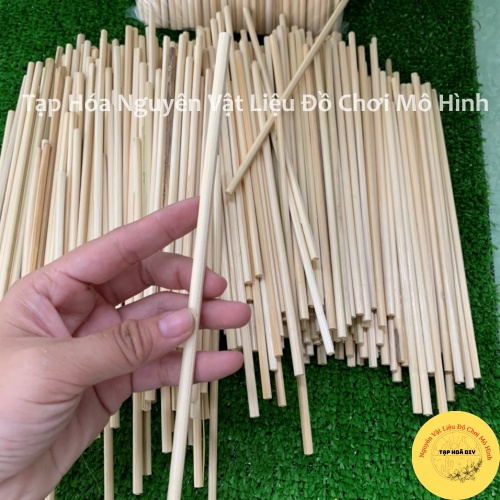 Que Gỗ Tròn Dài 20cm , Que Gỗ Làm Mô Hình