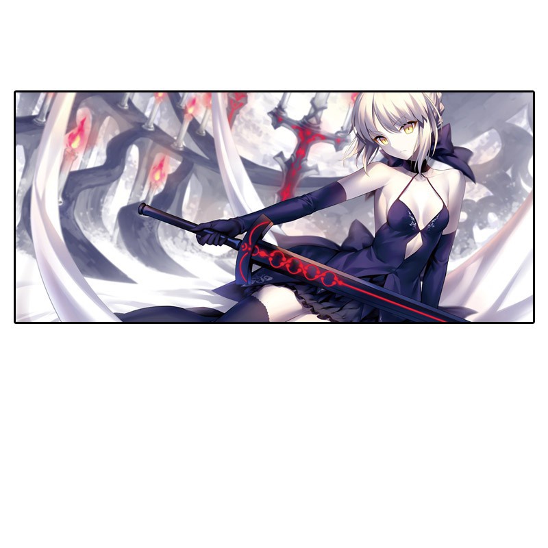 Miếng Lót Chuột Cỡ Lớn Họa Tiết Anime Fate Joan of Arc Sakura Saber Okita Chống Thấm Nước