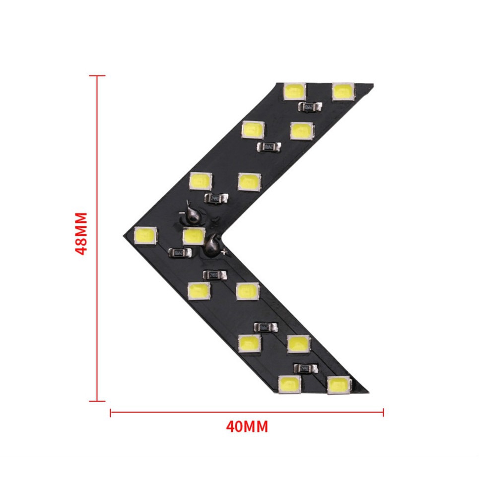 Bộ 2 Đèn Led Tín Hiệu Hình Mũi Tên Chất Lượng Cao Gắn Gương Chiếu Hậu Xe Hơi