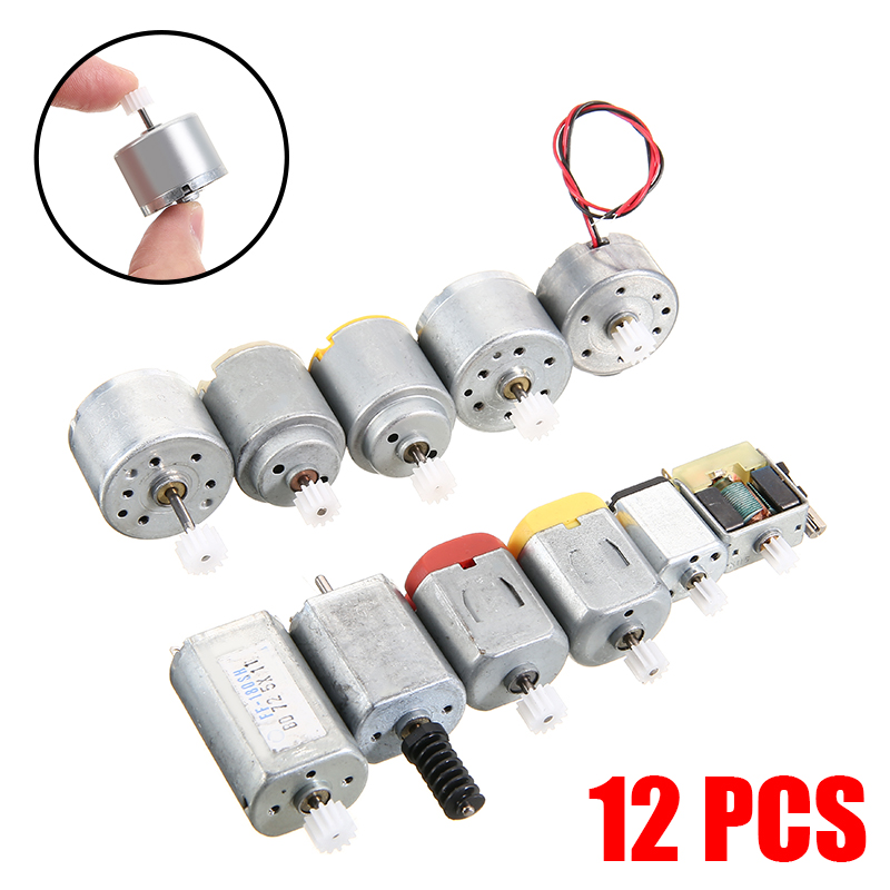 Set 12 Mô Tơ Bánh Răng Mini Dc 3v 6v 130 Micro Dc Chuyên Dụng Cho Đồ Chơi Mô Hình Xe Hơi