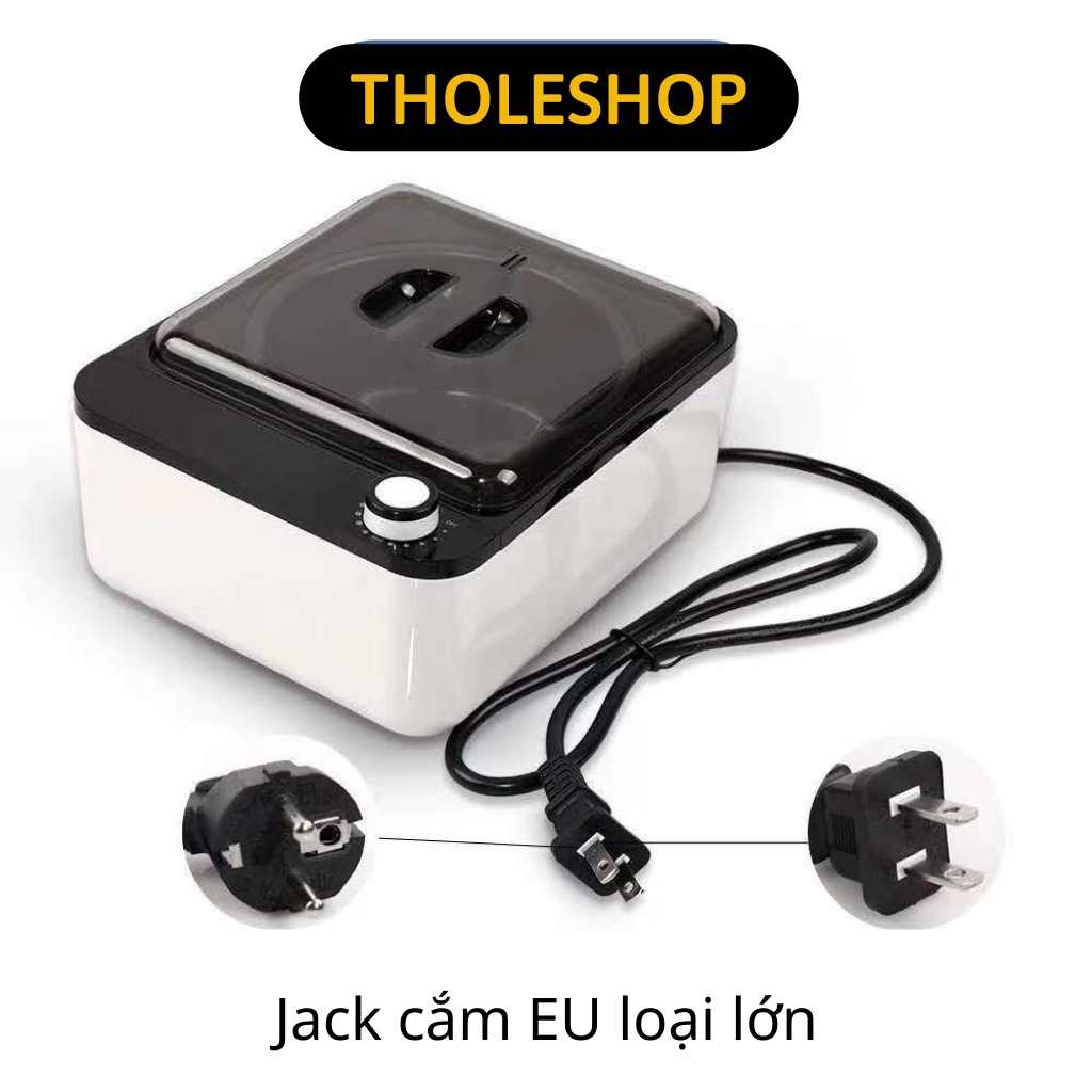 Combo Nồi Nấu Sáp Wax Lông Trắng + 100gr Sáp Sữa Dừa Siêu Bám Lông + 5 Que Gỗ Cao Cấp