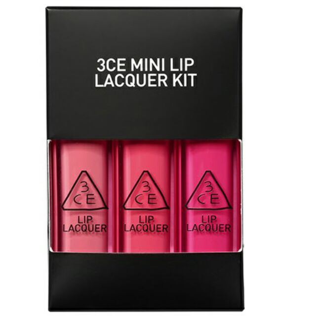 Set son 3CE Mini Lip Lacquer Kit chính hãng