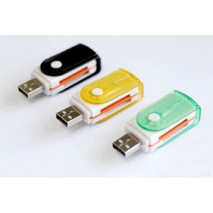 USB đọc thẻ nhớ đa năng, Màu ngẫu nhiên. Vi Tính Quốc Duy