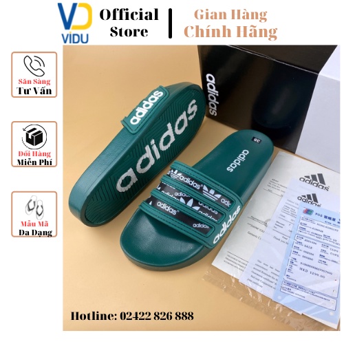 Dép nam thời trang Adidas ViDu 21117 màu xanh chất liệu cao su cao cấp, chống thấm nước