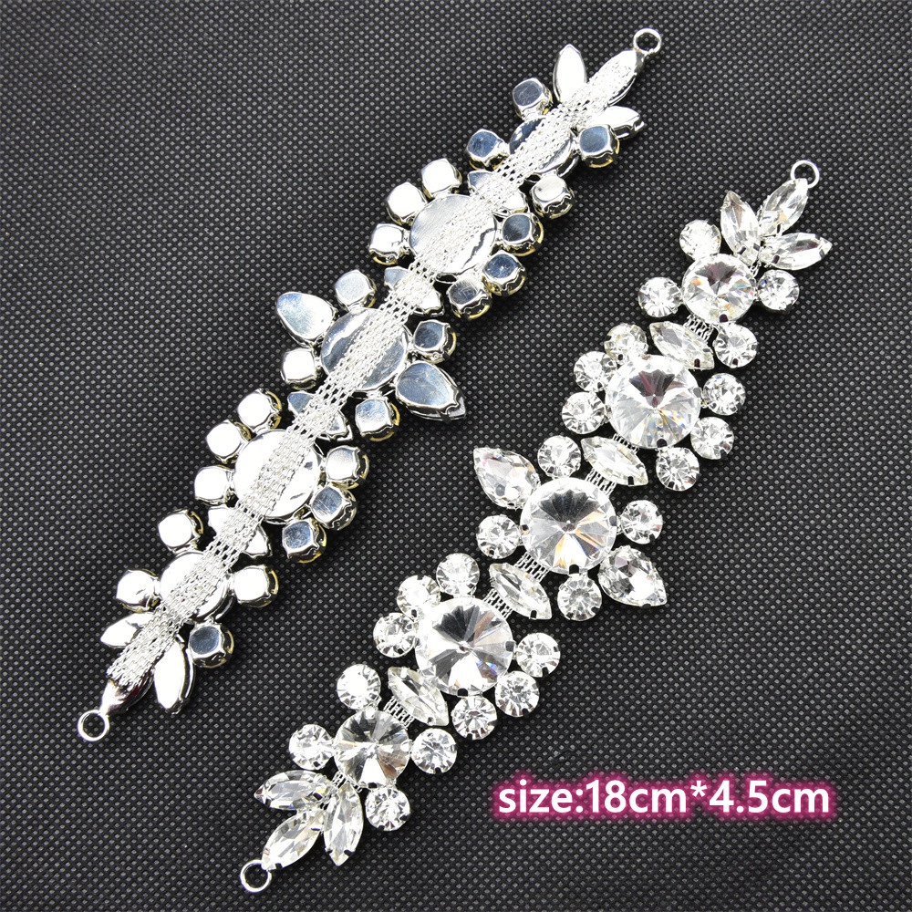 Kính Đá Pha Lê Trong Suốt Đính Đá Hình Hoa Xinh Xắn Trang Trí Quần Áo/ Thắt Lưng