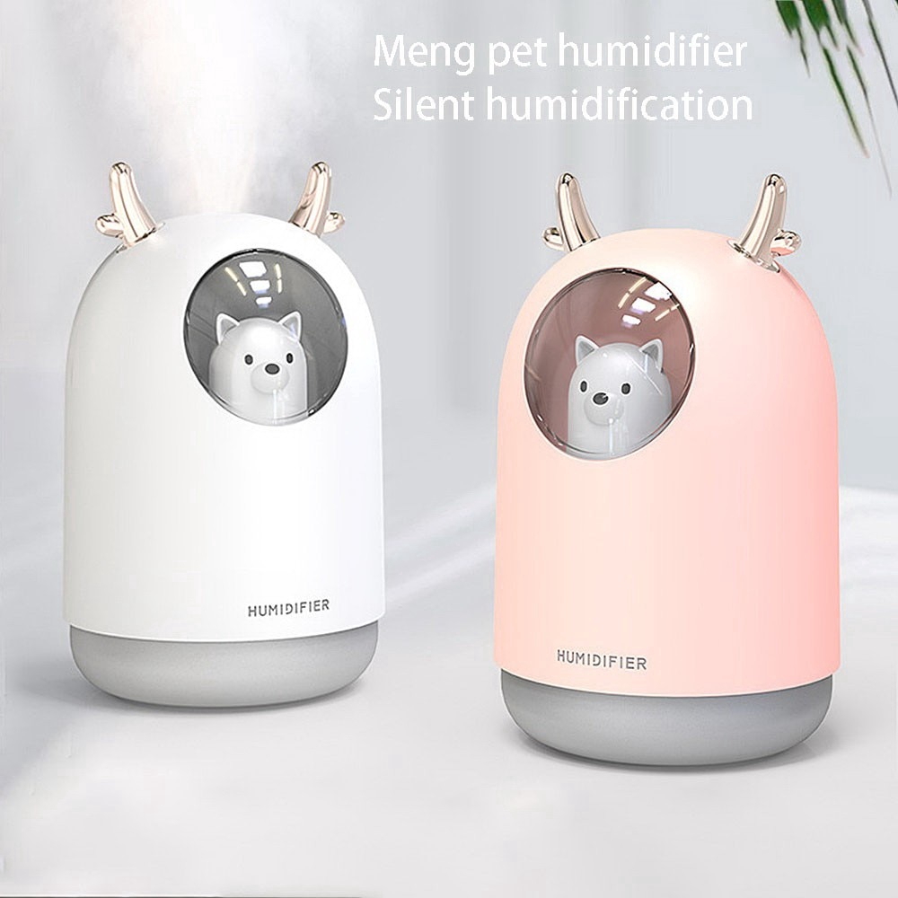 USB Máy Phun Sương Tạo Độ Ẩm Mini Thoáng Mát Sương Dễ Thương Máy Tạo Độ Ẩm Không Khí Với Đèn Ban Đêm Máy Khuếch Tán Lọc