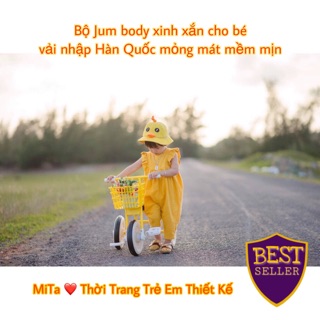 [CÓ VIDEO THẬT] Bộ Jum dài cho bé gái vải Linen cotton nhập Hàn cao cấp - quần áo trẻ em thiết kế