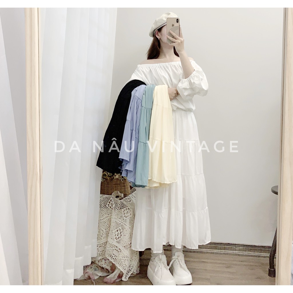 Chân váy midi công chúa hàng quảng châu cao cấp loại 1 đủ 5 màu phong cách ulzzang (shop cam kết ảnh chụp thật 100%)