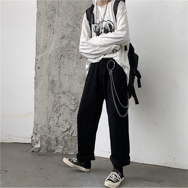 Quần jeans dáng rộng phong cách Hàn Quốc trẻ trung cá tính | BigBuy360 - bigbuy360.vn