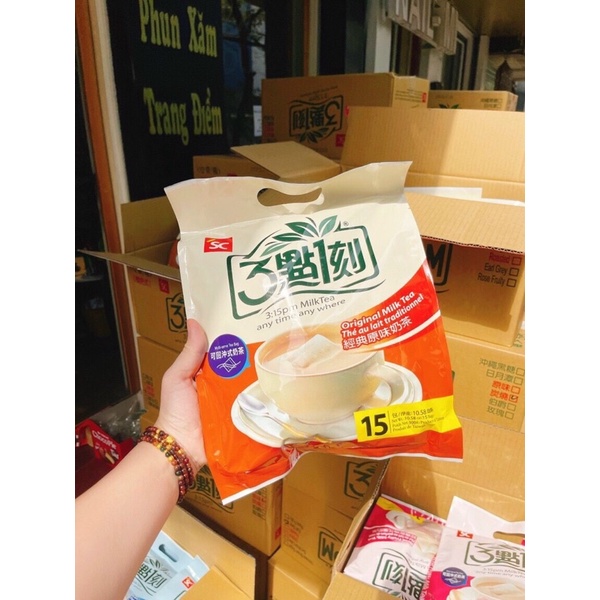 Trà sữa Đài Loan túi lọc 3:15 Original Milk Tea 199k/ 1 bịch 300gr 15 gói (20gr/ 1 gói)
