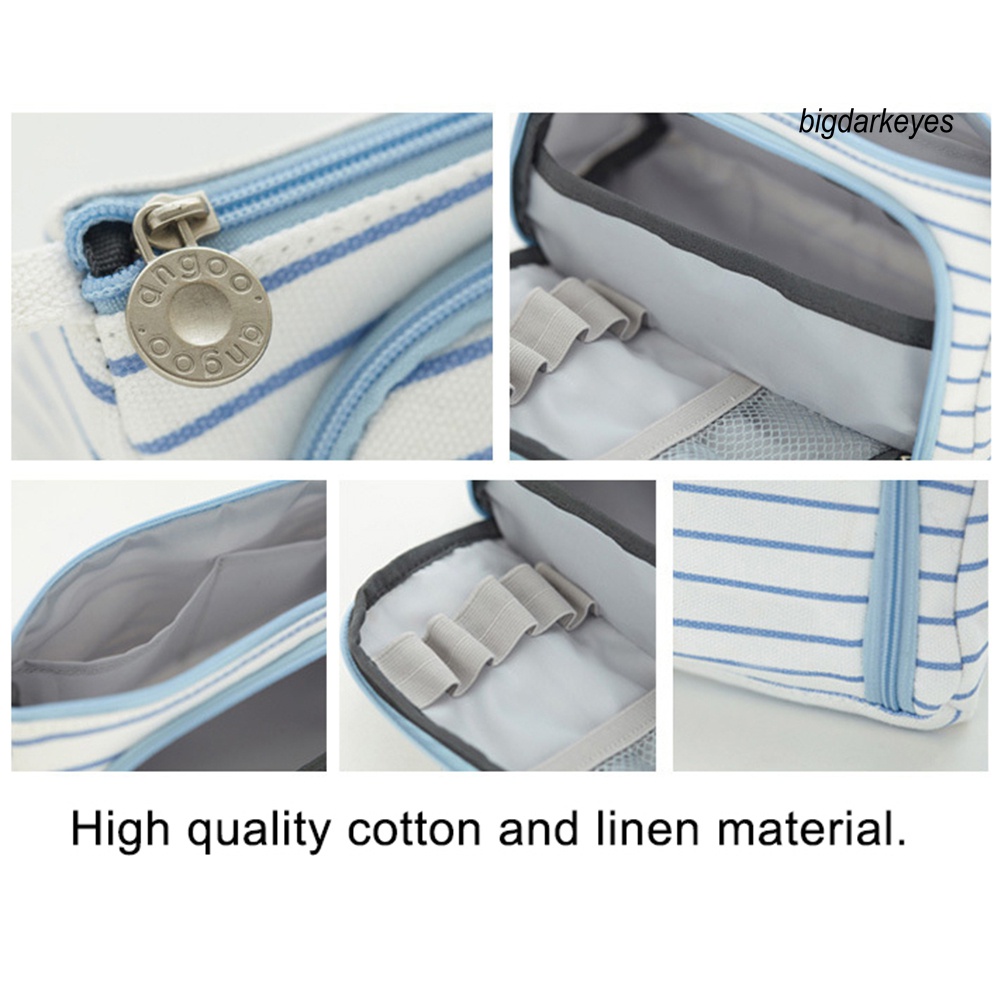 Túi Đựng Bút Chì/ Thước Kẻ Bằng Vải Bạt Dễ Thương Cho Học Sinh