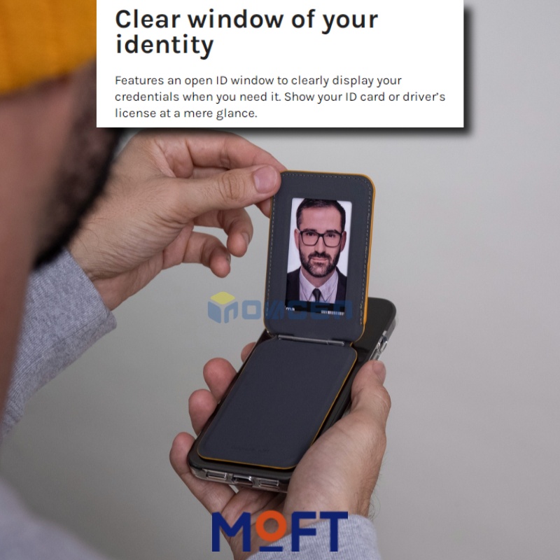 MOFT Snap Flash Wallet Ví Đựng Thẻ NFC Bằng Da Có Nam Châm Và Giá Đỡ MagSafe Wallet Stand