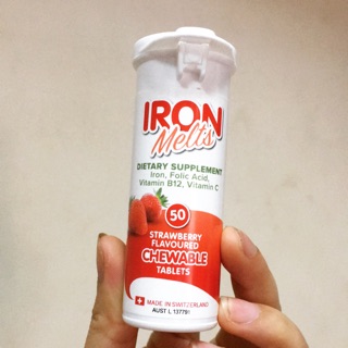Iron Melts - Viên Bổ Sung Sắt, Acid Folic, Vitamin B12 Và Vitamin C, 50 viên