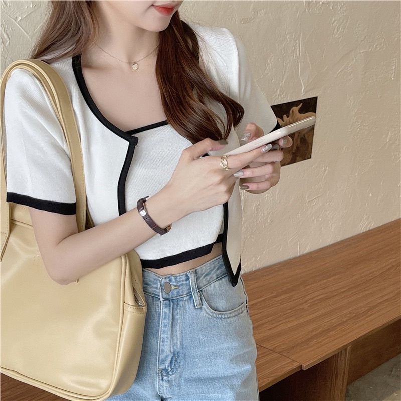 Áo Ống Viền Kèm Áo Khoác Cực Hot Phong Cách SUNA FASHION