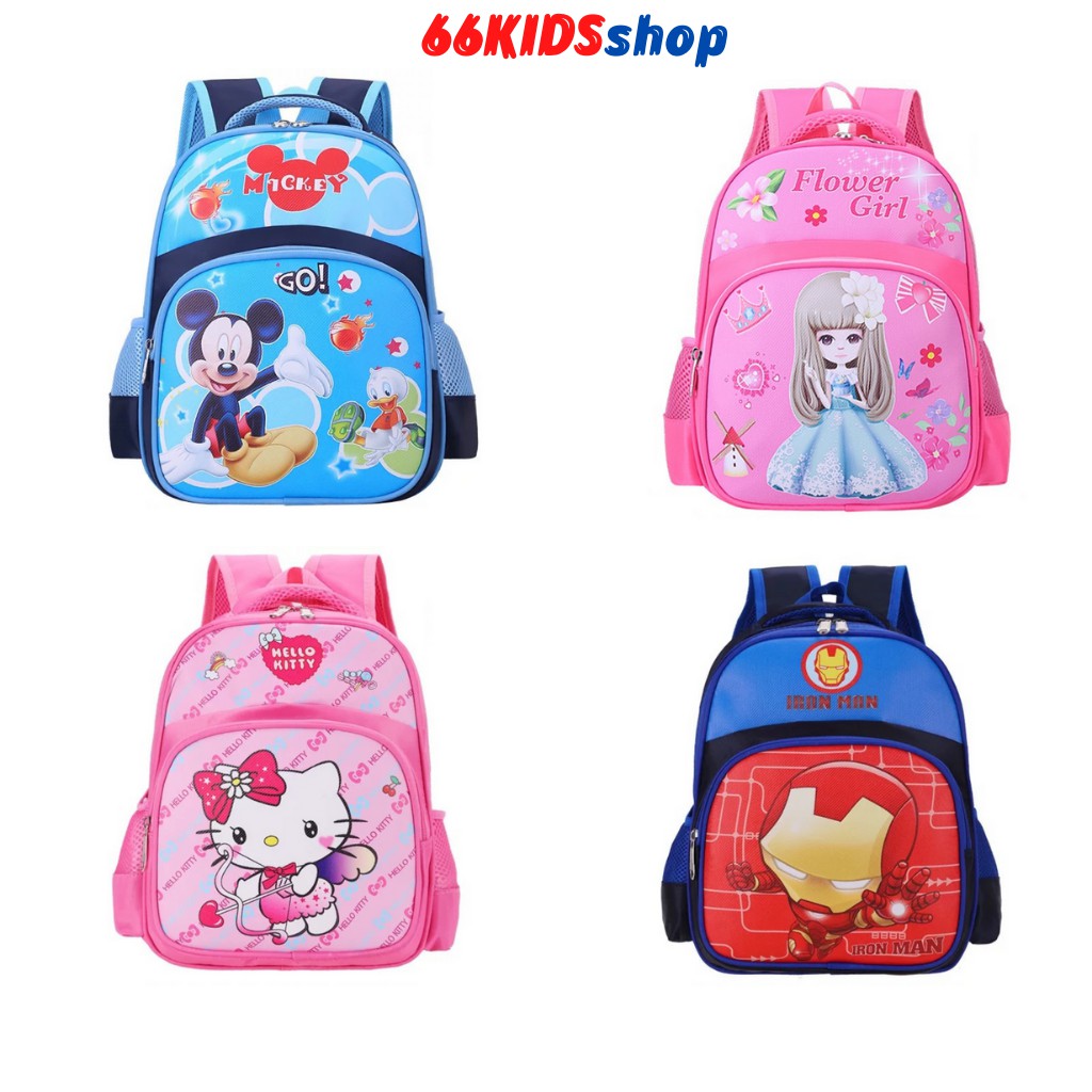 Balo cho bé mẫu giáo và tiểu học chống thấm nước hình cute đáng yêu 66KIDS SHOP