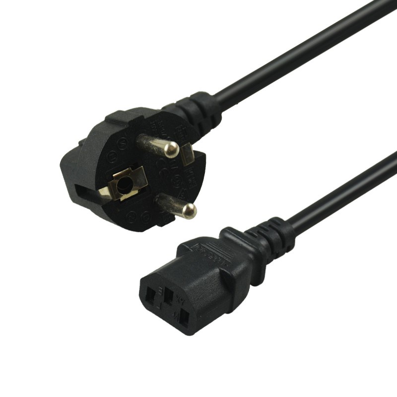 Dây nguồn máy tính PC nồi cơm điện dài 1.5m, dây 2 chấu cắm chất lượng cao màu đen