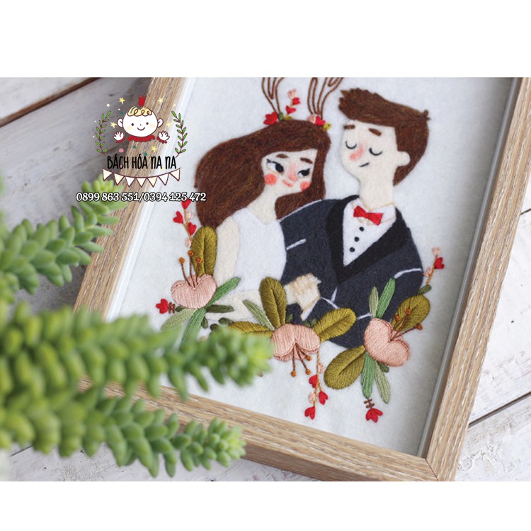 Bộ kit DIY tự thiêu kỉ niệm Ngày Cưới tự làm thệp chúc mừng quà tặng trang trí bàn tiệc - Na Na Handmade | BigBuy360 - bigbuy360.vn