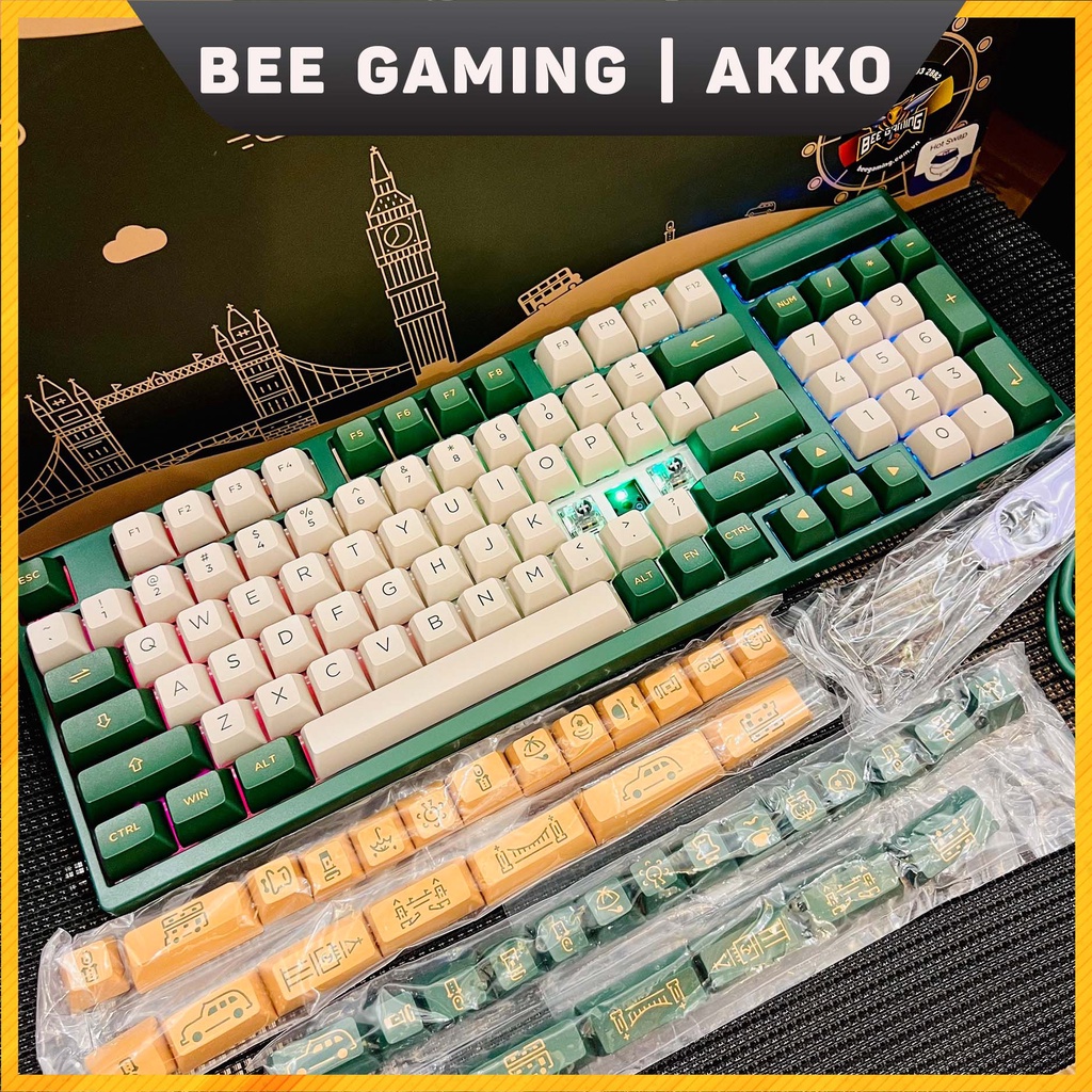 Bàn phím cơ AKKO 3098S World Tour London (Hotswap / Foam tiêu âm / RGB / AKKO CS switch)