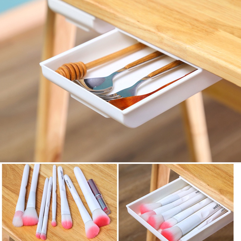 Hộp đựng bút gắn ngăn bàn tự dính đa năng tiết kiệm không gian tiện dụng