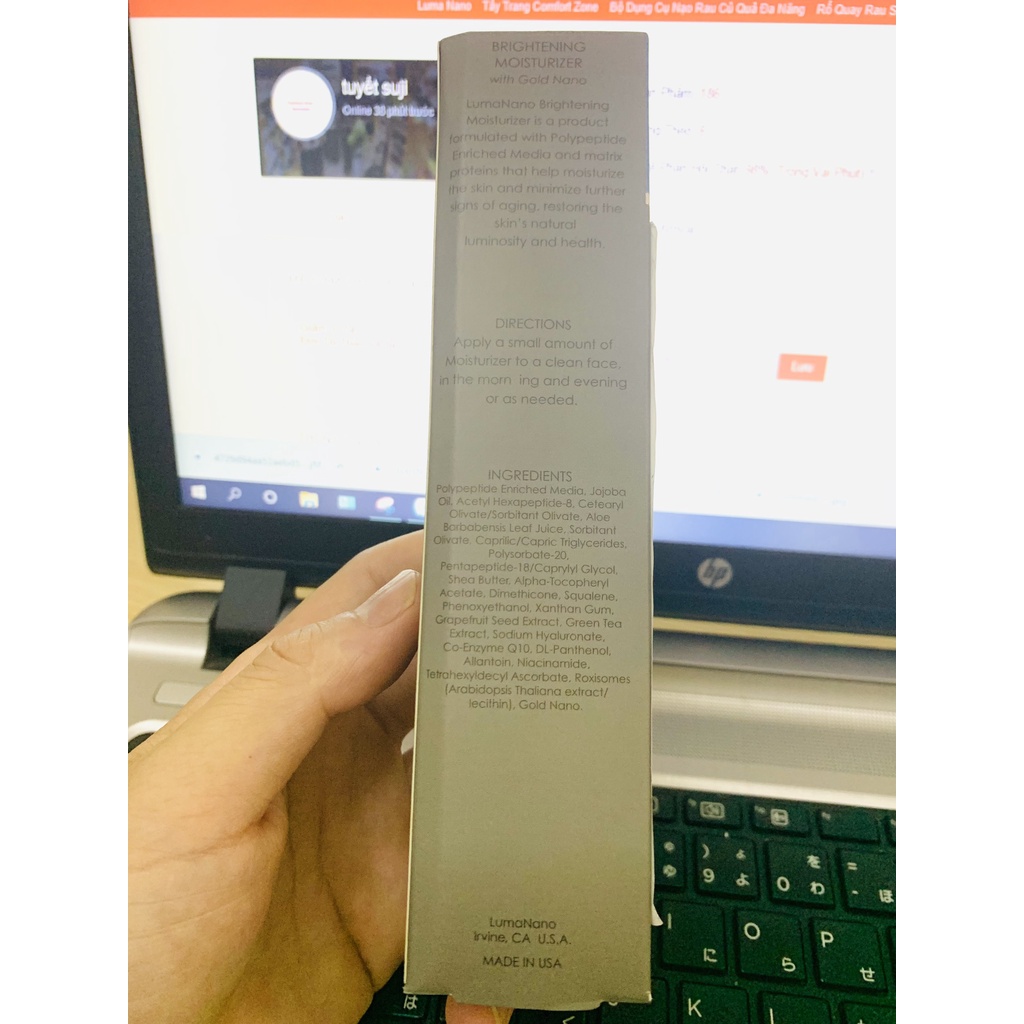 Kem dưỡng da Luma Nano Brightening Moisturizer With Gold Nano 50ml