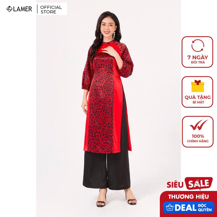 Áo dài cách tân nữ phối thân LAMER L61A19Q065 (Áo dài không kèm quần)